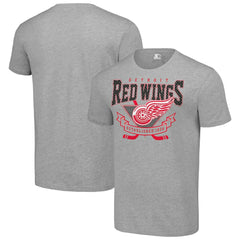 Detroit Red Wings Starter Team Logo Graphic T-Shirt Heather Gray