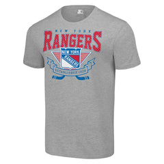 New York Rangers Starter Team Logo Graphic T-Shirt Heather Gray