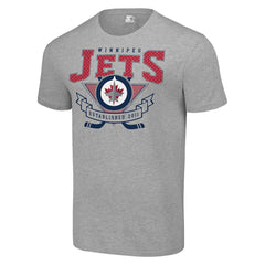 Winnipeg Jets Starter Team Logo Graphic T-Shirt Heather Gray