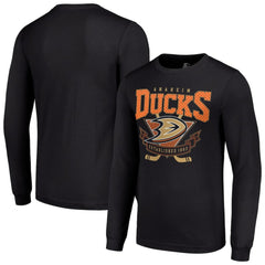 Anaheim Ducks Starter Team Logo Graphic Long Sleeve T-Shirt Black