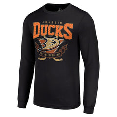 Anaheim Ducks Starter Team Logo Graphic Long Sleeve T-Shirt Black