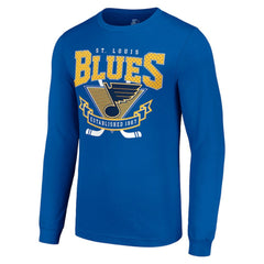 St. Louis Blues Starter Team Logo Graphic Long Sleeve T-Shirt Blue