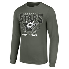 Dallas Stars Starter Team Logo Graphic Long Sleeve T-Shirt Olive