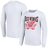 Detroit Red Wings Starter Team Logo Graphic Long Sleeve T-Shirt White