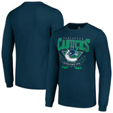 Vancouver Canucks Starter Team Logo Graphic Long Sleeve T-Shirt Navy