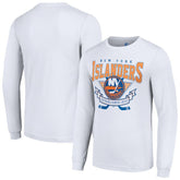 New York Islanders Starter Team Logo Graphic Long Sleeve T-Shirt White