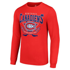 Montreal Canadiens Starter Team Logo Graphic Long Sleeve T-Shirt Red