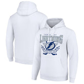 Tampa Bay Lightning Starter Team Logo Graphic Fleece Tri-Blend Pullover Hoodie White