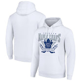 Toronto Maple Leafs Starter Team Logo Graphic Fleece Tri-Blend Pullover Hoodie White