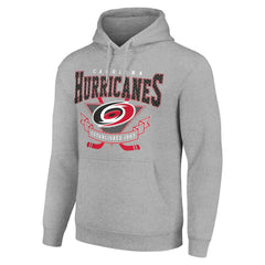 Carolina Hurricanes Starter Team Logo Graphic Fleece Tri-Blend Pullover Hoodie Heather Gray