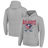 Columbus Blue Jackets Starter Team Logo Graphic Fleece Tri-Blend Pullover Hoodie Heather Gray