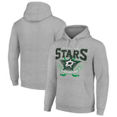 Dallas Stars Starter Team Logo Graphic Fleece Tri-Blend Pullover Hoodie Heather Gray