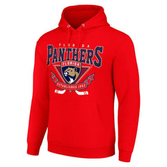 Florida Panthers Starter Team Logo Graphic Fleece Tri-Blend Pullover Hoodie Red