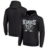 Los Angeles Kings Starter Team Logo Graphic Fleece Tri-Blend Pullover Hoodie Black