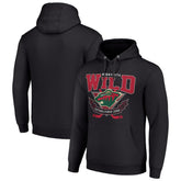 Minnesota Wild Starter Team Logo Graphic Fleece Tri-Blend Pullover Hoodie Black