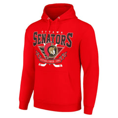 Ottawa Senators Starter Team Logo Graphic Fleece Tri-Blend Pullover Hoodie Red