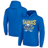 Buffalo Sabres Starter Team Logo Graphic Fleece Tri-Blend Pullover Hoodie Royal