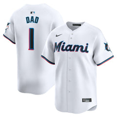 Miami Marlins #1 Dad Home Limited Jersey White | Nike