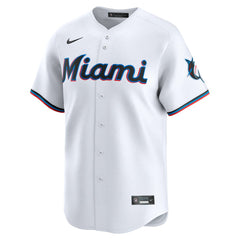 Miami Marlins #1 Dad Home Limited Jersey - White