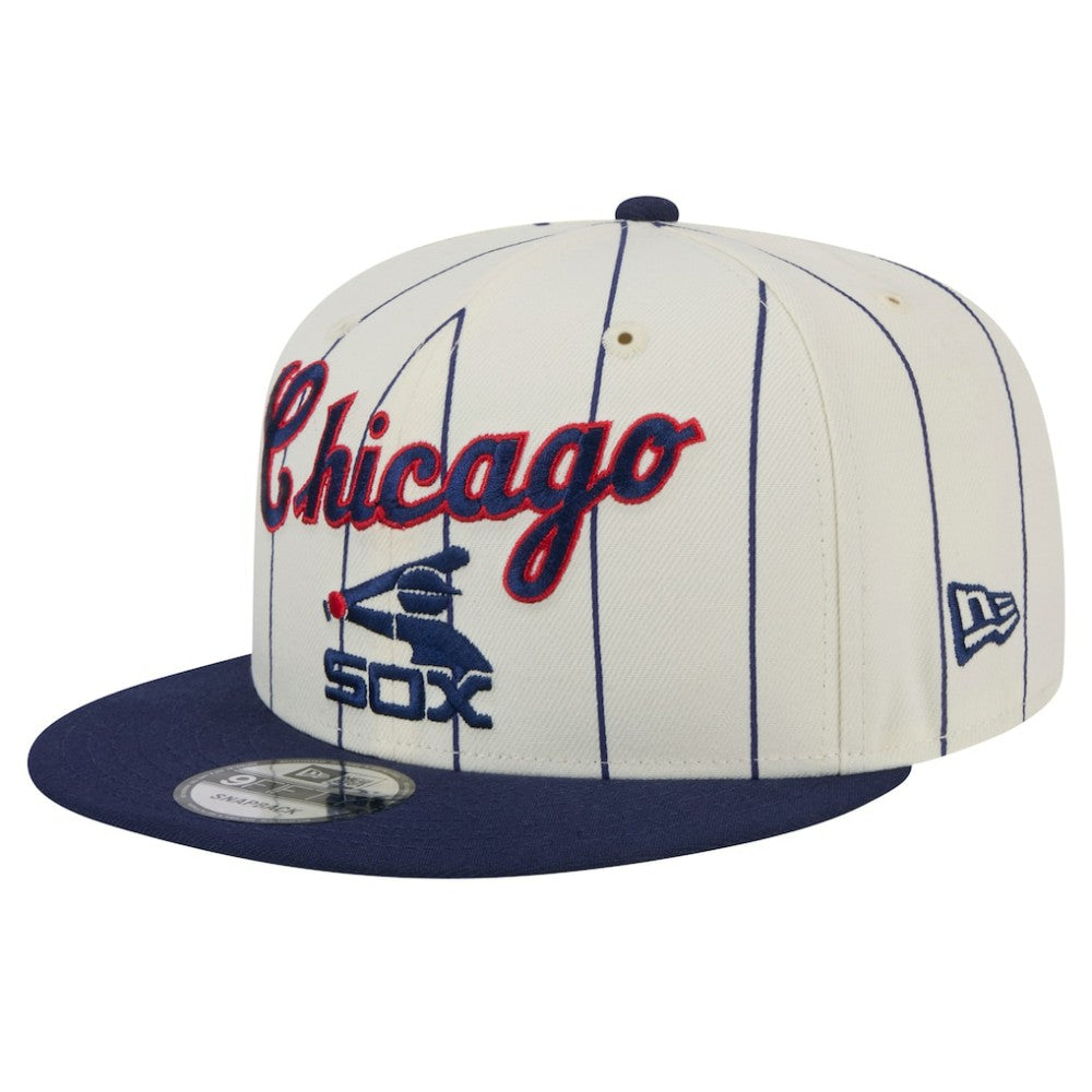 Chicago White Sox Jersey Pinstripe 9FIFTY Snapback Hat Cream | New Era