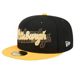 Pittsburgh Pirates Shadow Stitch 59FIFTY Fitted Hat Black | New Era