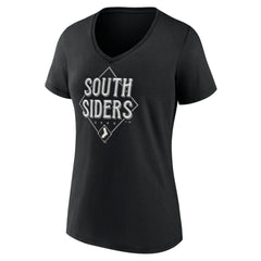 Chicago White Sox Women's South Siders V-Neck T-Shirt Black