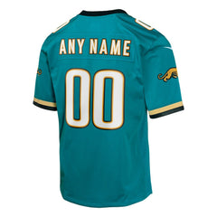 Jacksonville Jaguars Youth Prowler Throwback Custom Game Jersey - Teal