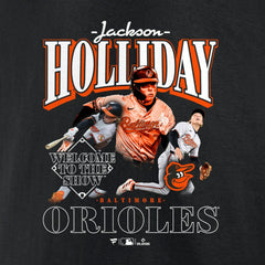 Jackson Holliday Baltimore Orioles Welcome to the Show T-Shirt Black