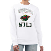 Minnesota Wild G-III 4Her by Carl Banks Women's Team Logo Tri-Blend Fleece Pullover Sweatshirt White