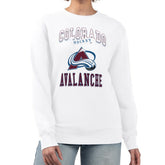 Colorado Avalanche G-III 4Her by Carl Banks Women's Team Logo Tri-Blend Fleece Pullover Sweatshirt White