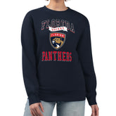 Florida Panthers G-III 4Her by Carl Banks Women's Team Logo Tri-Blend Fleece Pullover Sweatshirt Navy