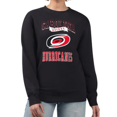 Carolina Hurricanes G-III 4Her by Carl Banks Women's Team Logo Tri-Blend Fleece Pullover Sweatshirt Black