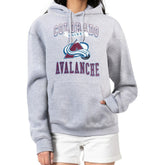 Colorado Avalanche G-III 4Her by Carl Banks Women's Team Logo Tri-Blend Fleece Pullover Hoodie Heather Gray