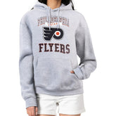 Philadelphia Flyers G-III 4Her by Carl Banks Women's Team Logo Tri-Blend Fleece Pullover Hoodie Heather Gray