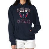 Washington Capitals G-III 4Her by Carl Banks Women's Team Logo Tri-Blend Fleece Pullover Hoodie Navy