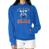 Edmonton Oilers G-III 4Her by Carl Banks Women's Team Logo Tri-Blend Fleece Pullover Hoodie Royal