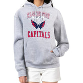 Washington Capitals G-III 4Her by Carl Banks Women's Team Logo Tri-Blend Fleece Pullover Hoodie Heather Gray