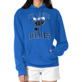 St. Louis Blues G-III 4Her by Carl Banks Women's Team Logo Tri-Blend Fleece Pullover Hoodie Blue