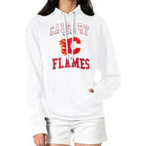 Calgary Flames G-III 4Her by Carl Banks Women's Team Logo Tri-Blend Fleece Pullover Hoodie White
