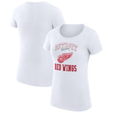 Detroit Red Wings G-III 4Her by Carl Banks Women's Super-Slim Fit Lightweight Team Logo Graphic T-Shirt White