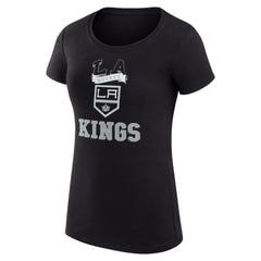 Los Angeles Kings G-III 4Her by Carl Banks Women's Super-Slim Fit Lightweight Team Logo Graphic T-Shirt Black