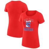 New York Rangers G-III 4Her by Carl Banks Women's Super-Slim Fit Lightweight Team Logo Graphic T-Shirt Red