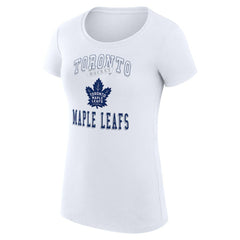 Toronto Maple Leafs G-III 4Her by Carl Banks Women's Super-Slim Fit Lightweight Team Logo Graphic T-Shirt White
