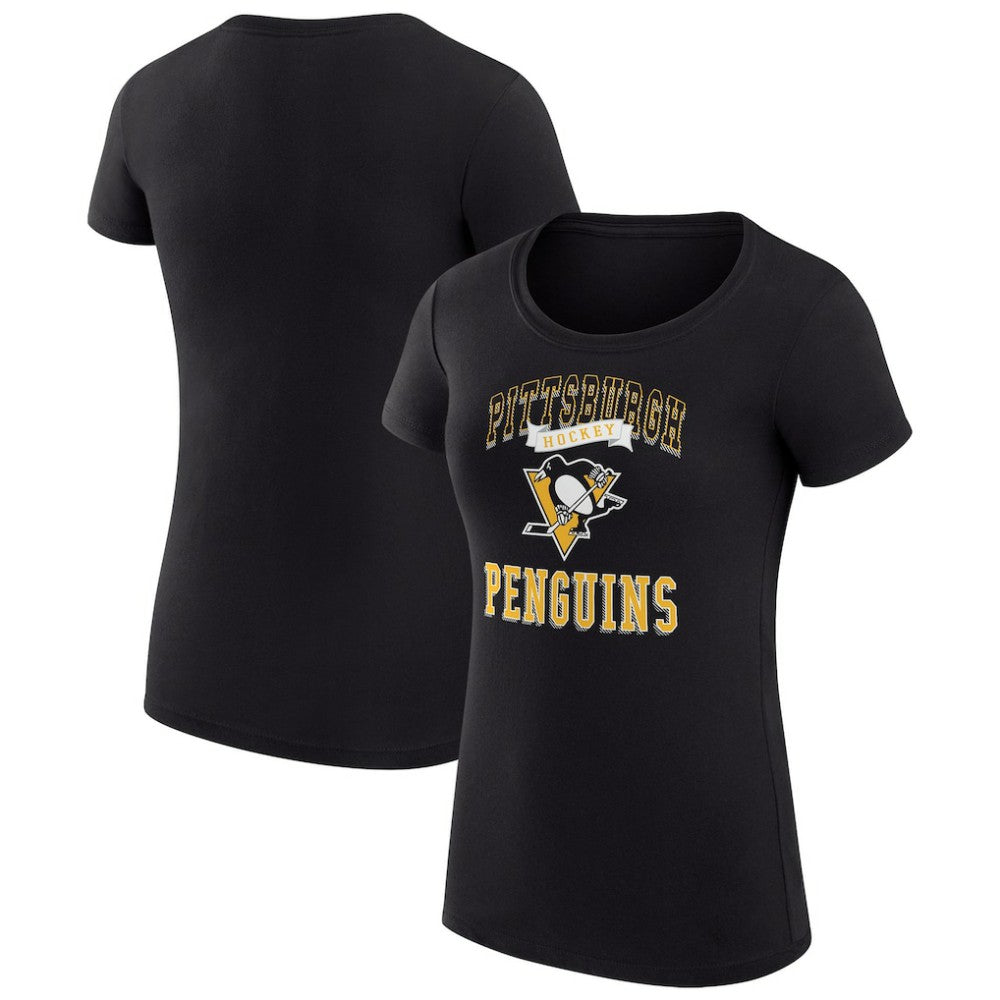 Pittsburgh Penguins G-III 4Her by Carl Banks Women's Super-Slim Fit Lightweight Team Logo Graphic T-Shirt Black