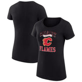 Calgary Flames G-III 4Her by Carl Banks Women's Super-Slim Fit Lightweight Team Logo Graphic T-Shirt Black