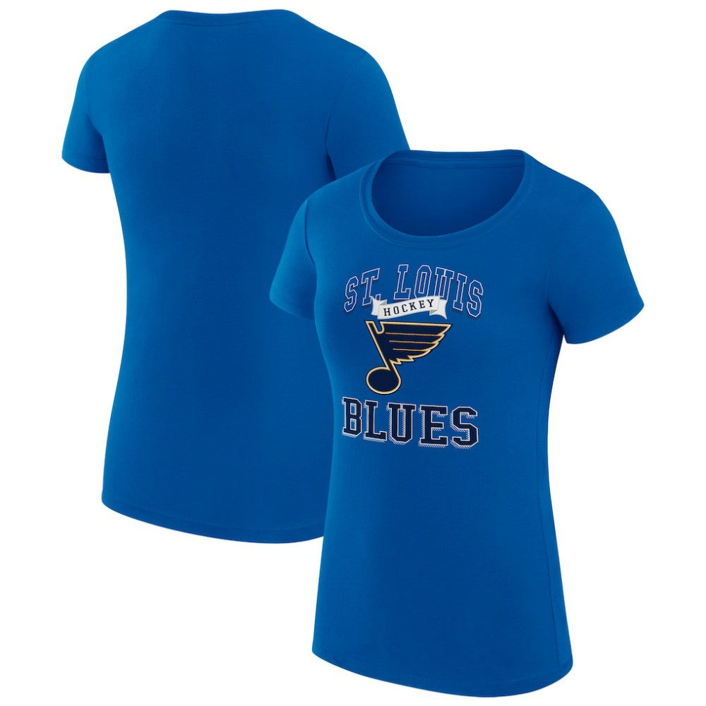 St. Louis Blues G-III 4Her by Carl Banks Women's Super-Slim Fit Lightweight Team Logo Graphic T-Shirt Blue