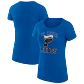 St. Louis Blues G-III 4Her by Carl Banks Women's Super-Slim Fit Lightweight Team Logo Graphic T-Shirt Blue