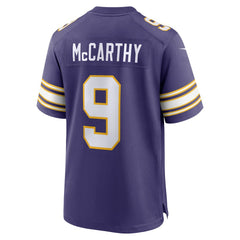J.J. McCarthy Minnesota Vikings 2nd Alternate Player Game Jersey - Purple