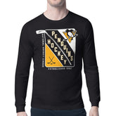 Pittsburgh Penguins Starter Shield Long Sleeve Graphic T-Shirt Black