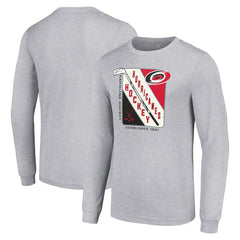 Carolina Hurricanes Starter Shield Long Sleeve Graphic T-Shirt Heather Gray